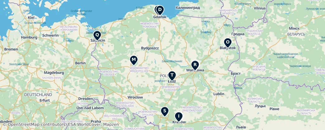 Map of Polónia