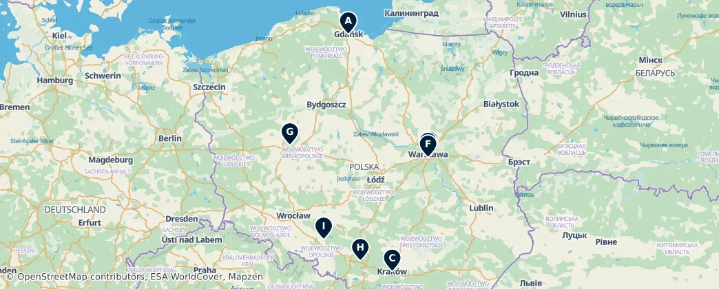 Map of Polónia