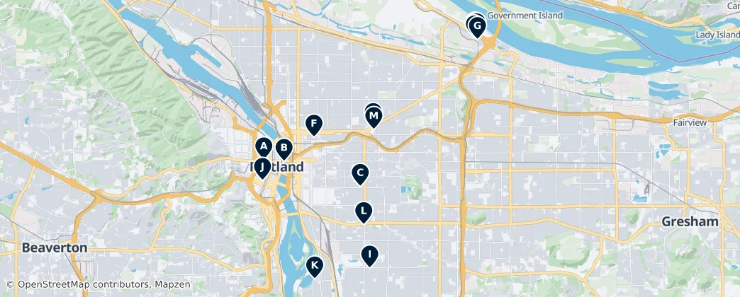 Map of Portland
