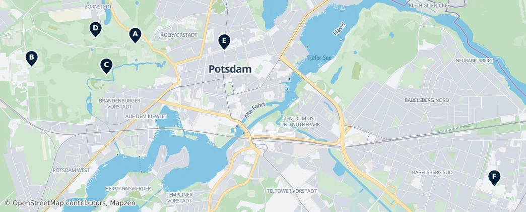 Map of Potsdam