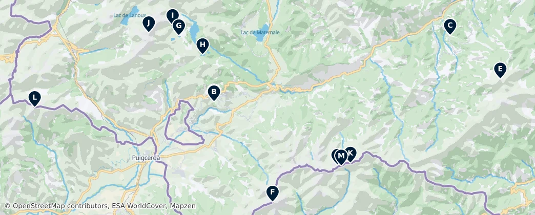 Map of Distrito de Prades