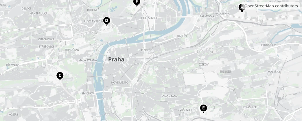 Map of Praga