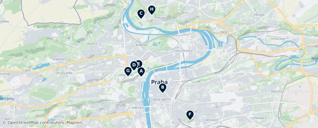 Map of Praga