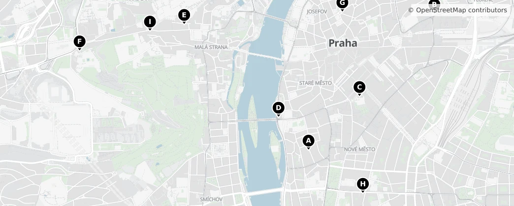 Map of Praga