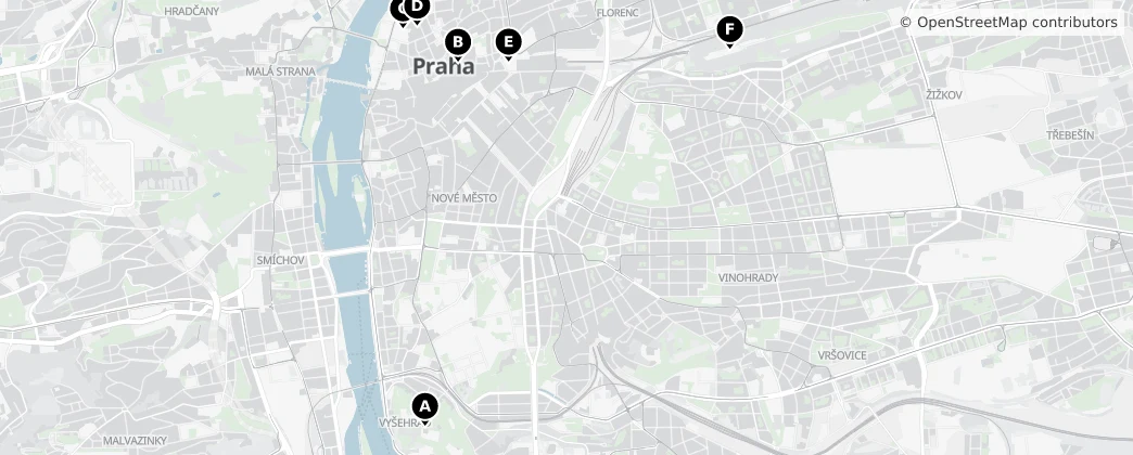 Map of Praga