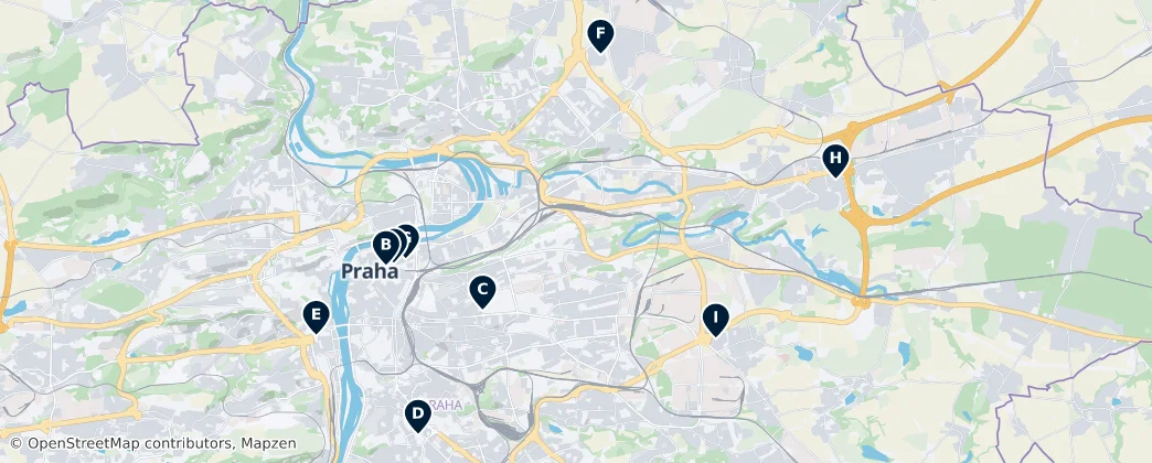 Map of Praga