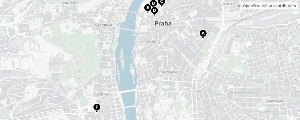 Map of Praga