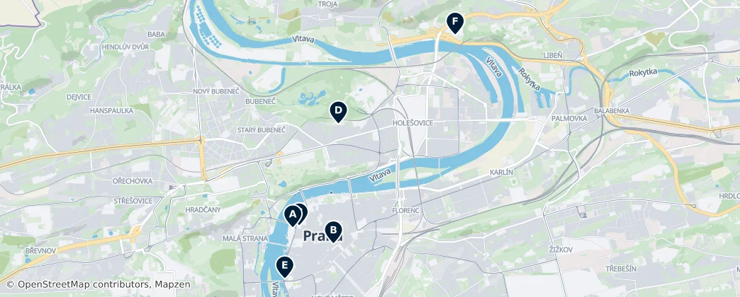 Map of Praga