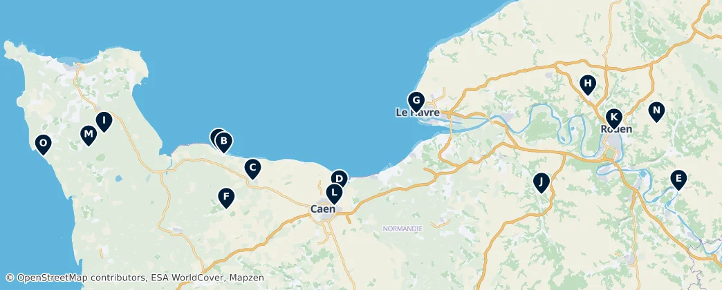 Map of Province apostolique de Normandie