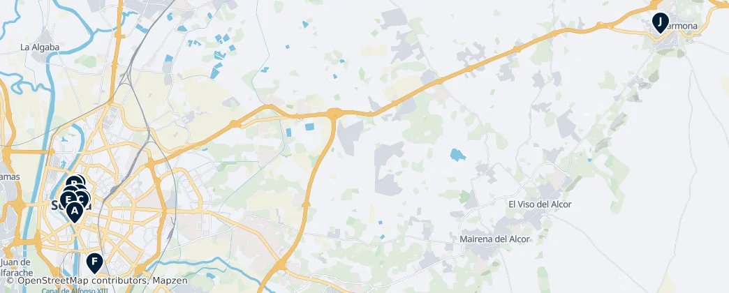 Map of Sevilha