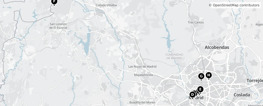 Map of Provincia Eclesiástica de Madrid
