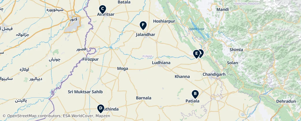 Map of Punjab