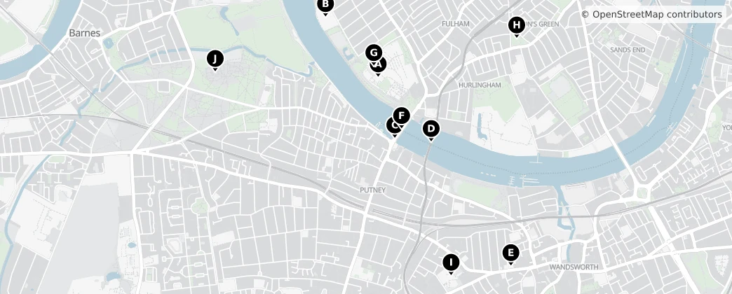 Map of Putney