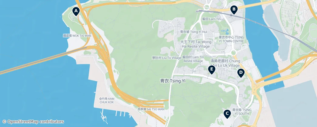 Map of Qing yi Tsing Yi