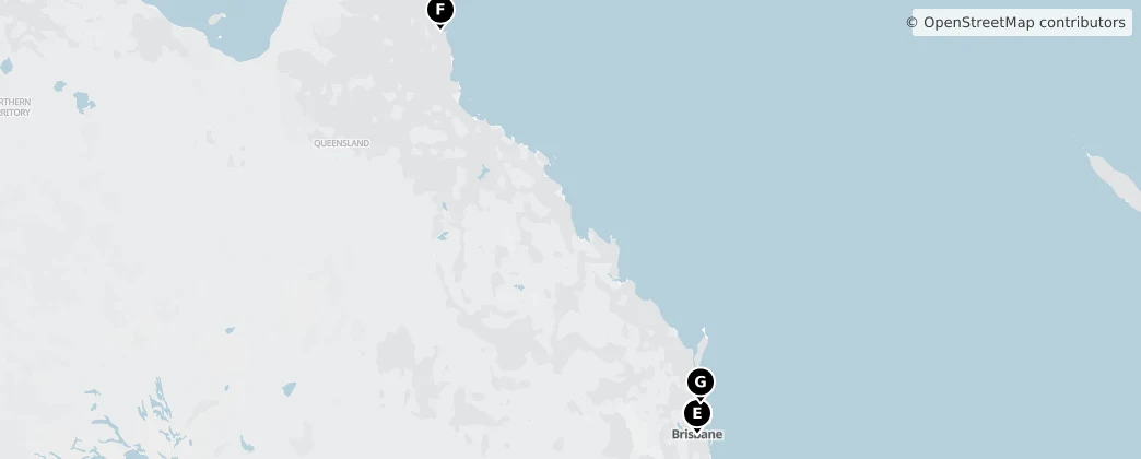 Map of Queensland