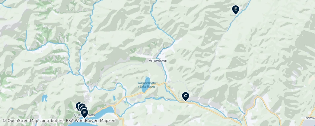 Map of Queenstown-Lakes District