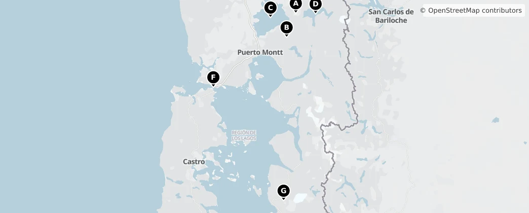 Map of Região de Los Lagos