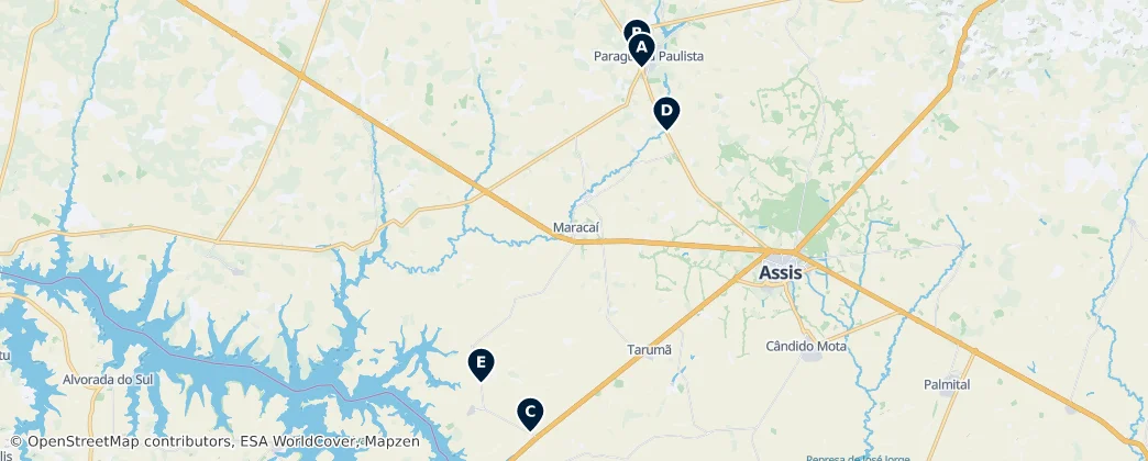 Map of Lista de mesorregiões e microrregiões de São Paulo