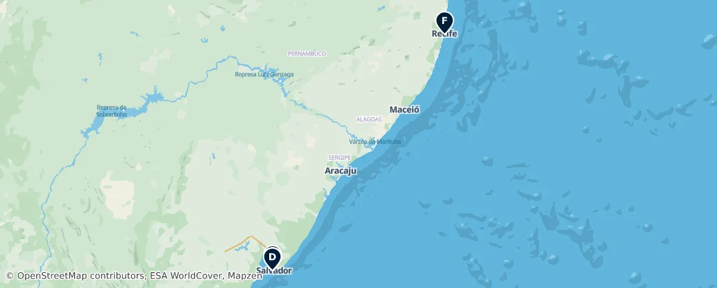 Map of Região Nordeste do Brasil