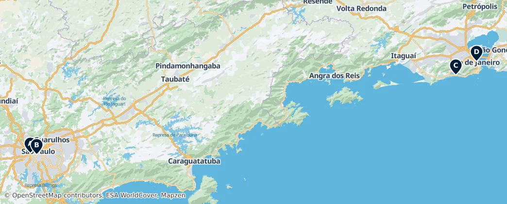 Map of Região Sudeste do Brasil