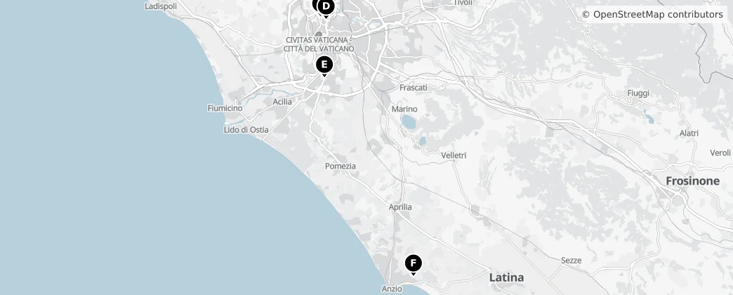 Map of Metropolitan City of Rome Capital