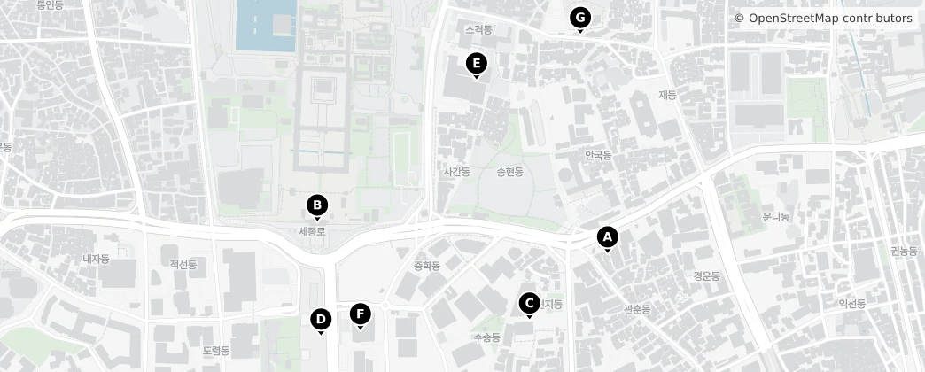 Map of Sagan-dong