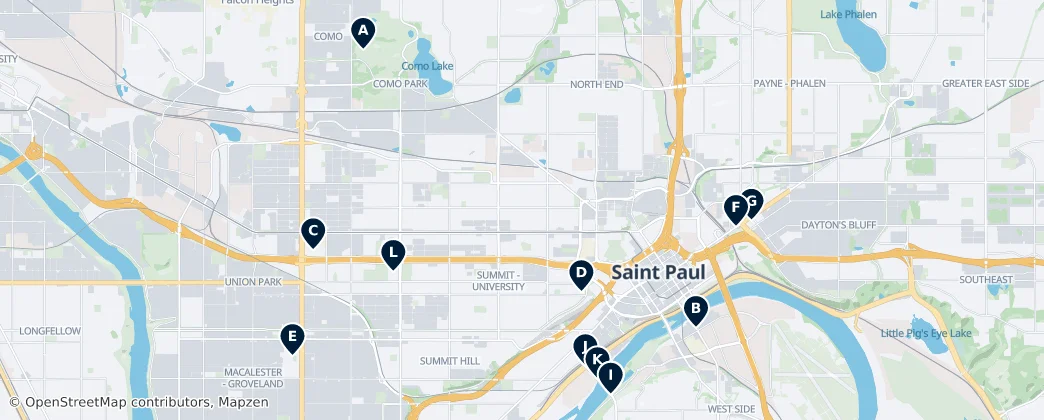Map of Saint Paul