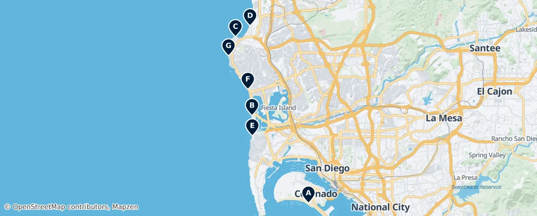 Map of Condado de San Diego