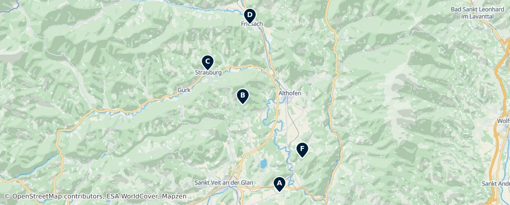 Map of Sankt Veit an der Glan