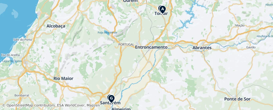 Map of Santarém