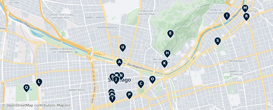 Map of Santiago