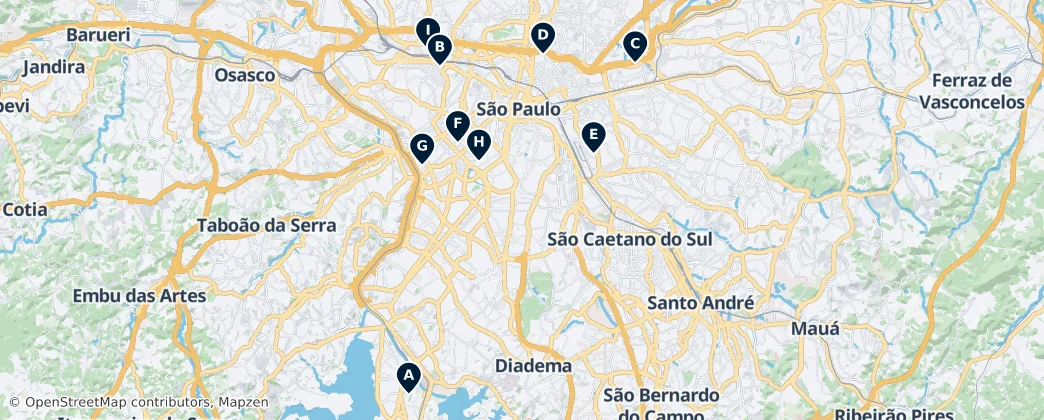 Map of São Paulo