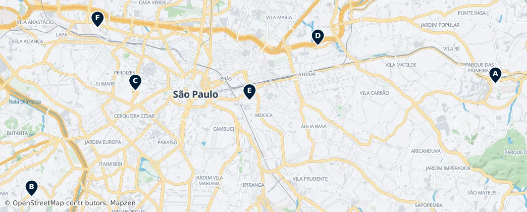 Map of São Paulo