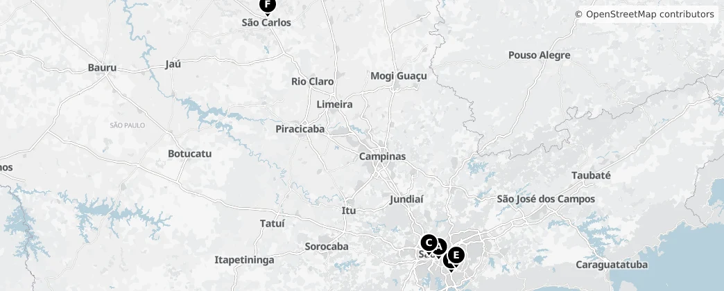 Map of São Paulo