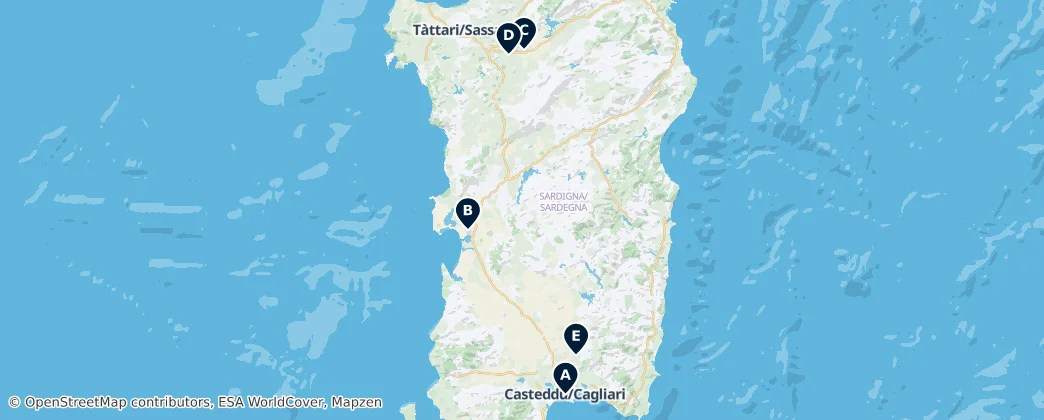 Map of Sardenha
