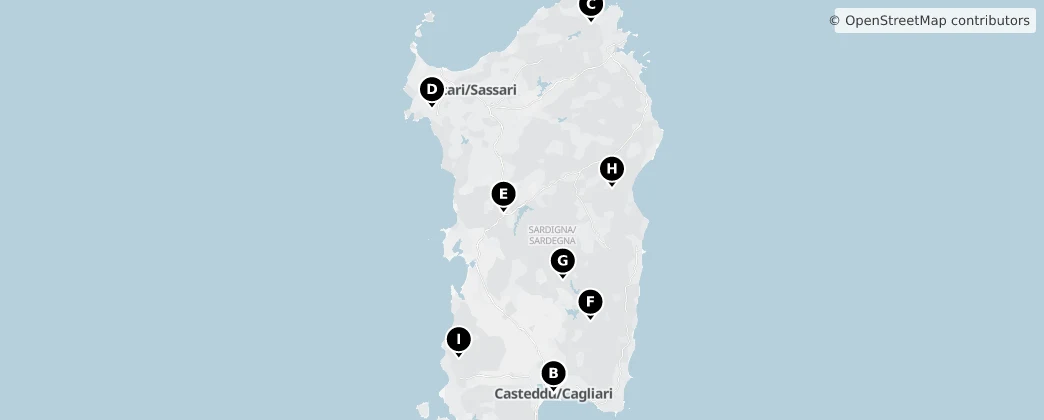 Map of Sardenha