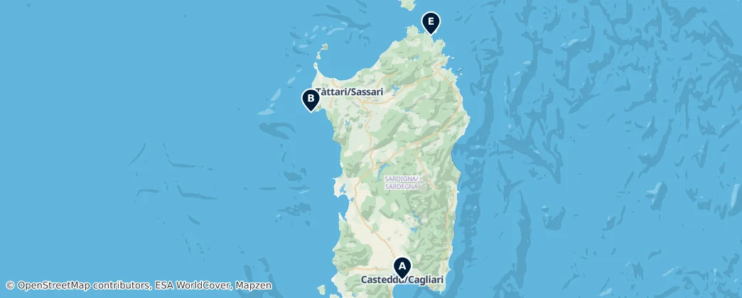 Map of Sardenha