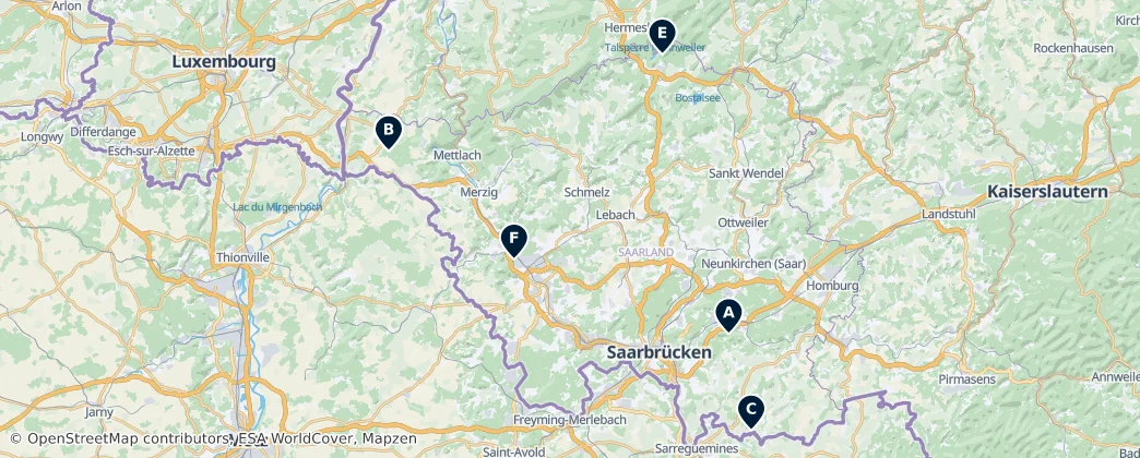 Map of Sarre