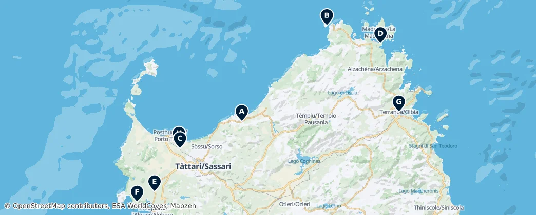 Map of Sássari
