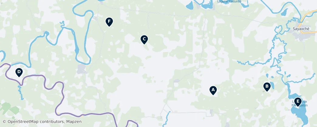 Map of Sayaxché