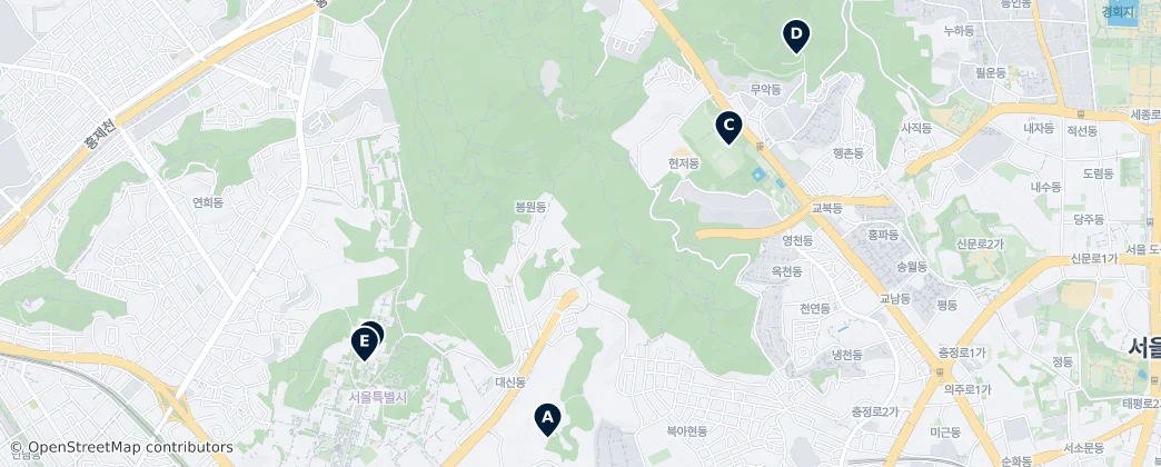 Map of Seodaemun