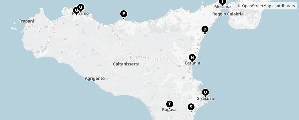 Map of Sicília