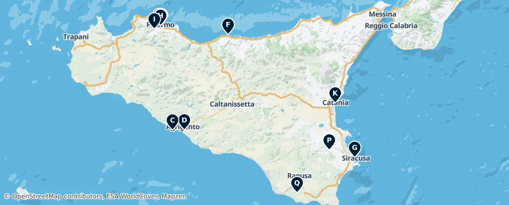 Map of Sicília