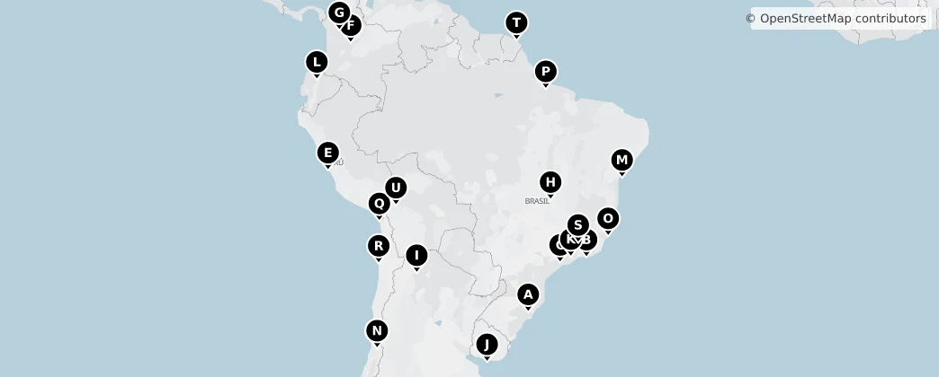 Map of América do Sul