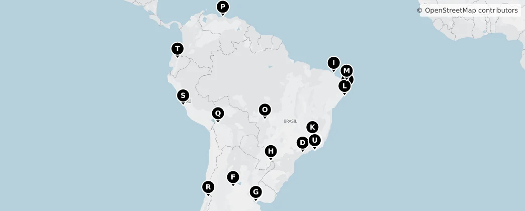 Map of América do Sul