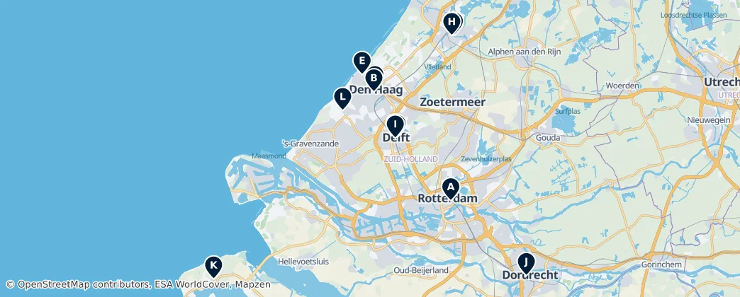 Map of Holanda do Sul