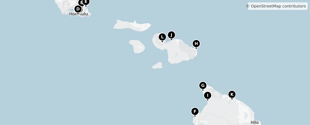 Map of Southwestern Hawaiian Islands