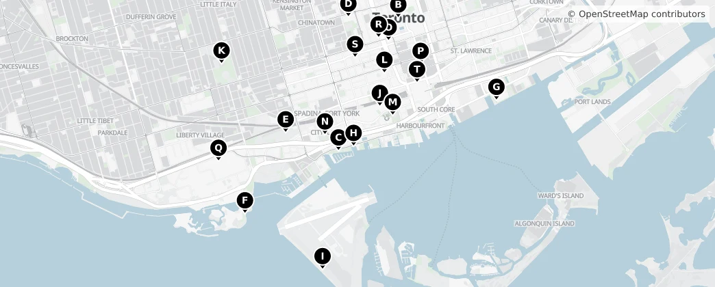 Map of Spadina–Fort York