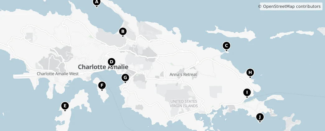 Map of St. Thomas Island