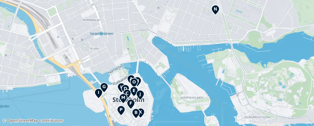 Map of Stadsholmen
